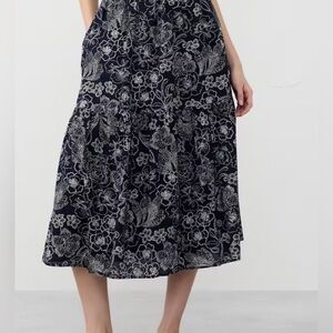 Banana Republic VOILE TIERED MIDI SKIRT